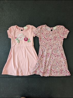 btween Pink Floral Applique & Pink Floral Print Girls' Dresses Size 3T